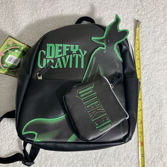 Defy Gravity Wicked The Movie 2024 Mini Backpack Cap NWT Elphaba Faux Leather - Picture 4 of 9